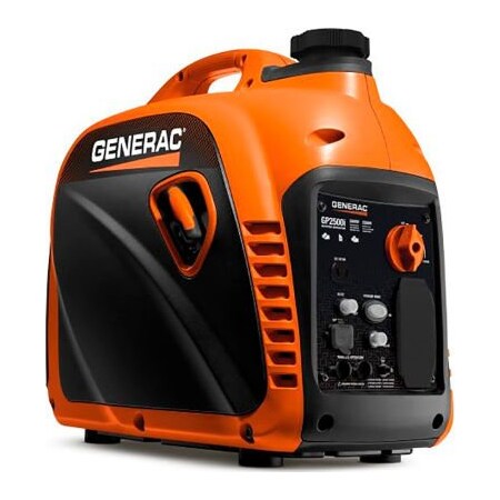 Generac Portable and Inverter Generator, Gasoline, 2,200 W Rated, 2,500 W Surge, Recoil Start, 120V/60 HZ 8250
